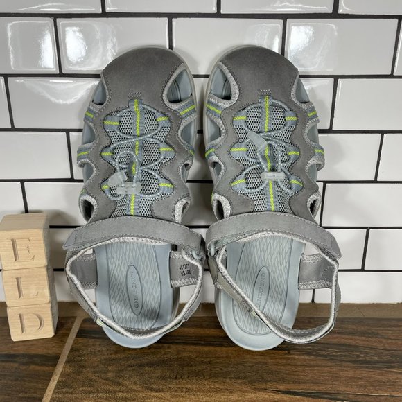 Lands' End Closed Toe Sport Hiking Sandals Grey 451273 Womens Size 10 B - Picture 6 of 9